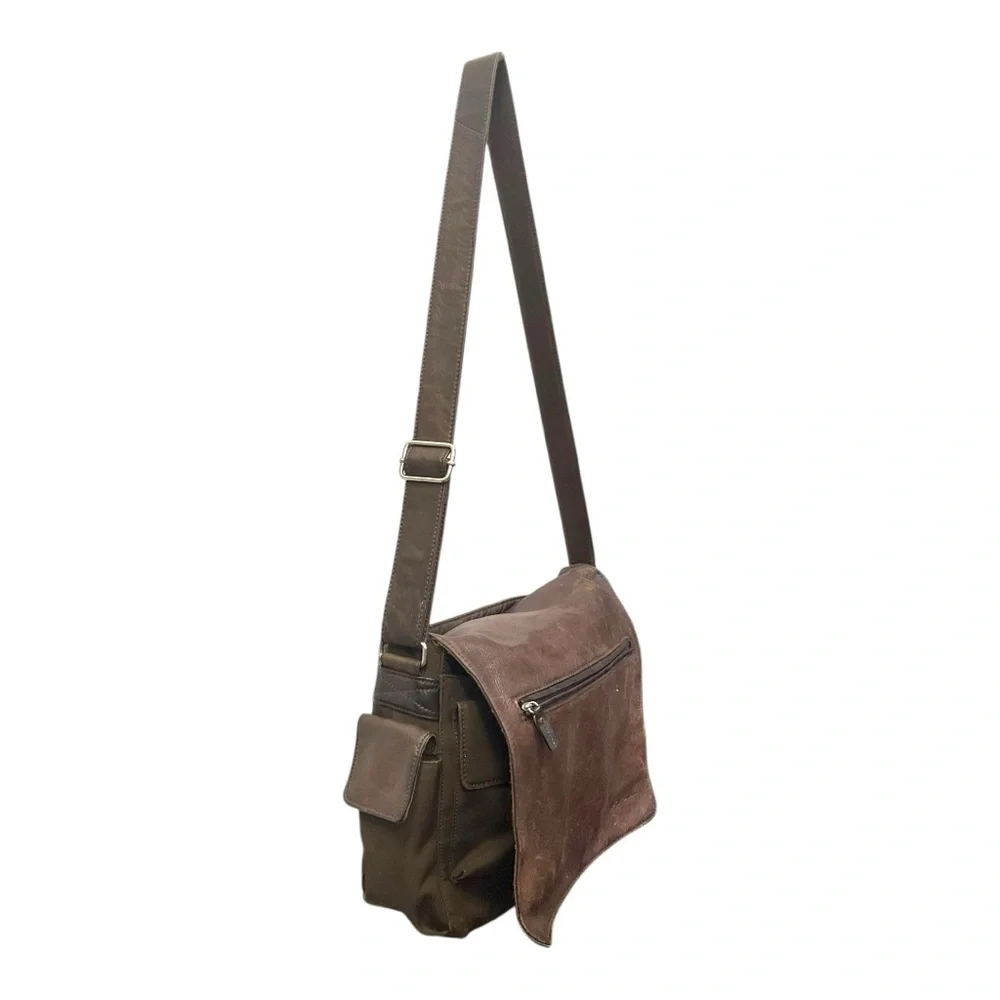 👜 Fossil Brown Leather Messenger Bag | Crossbody Laptop‎ Satchel